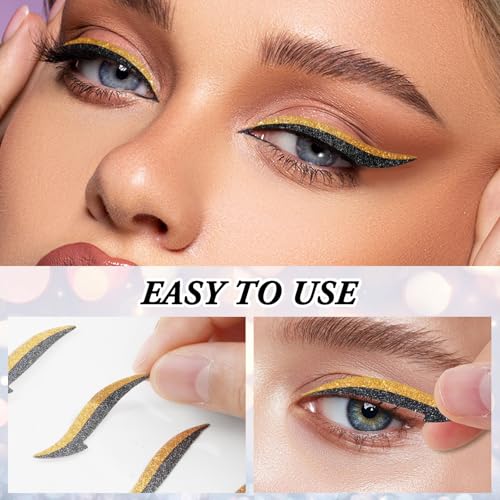 Glitter Eyeliner Stickers - Eye Line Strip Sticker, Waterproof Makeup Decal - Variation #05