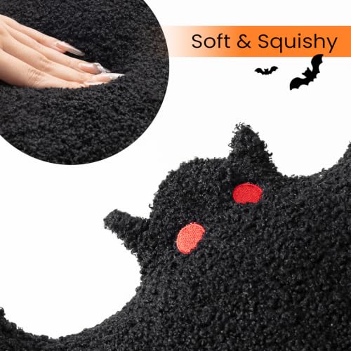 Bat Pillow Set of 2 - 23.6" & 19.6" Halloween Plush Decorative Pillows - Variation L+M