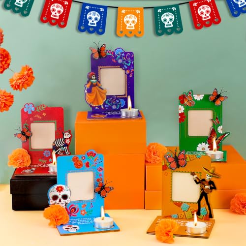 Dia De Los Muertos Altar Decorations Picture Frames Set C - Day of the Dead Decor
