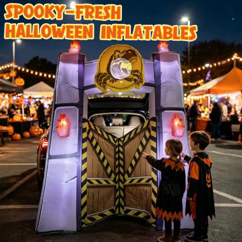 Halloween Trunk or Treat Car Decorations Kit - Arch Themed Inflatable Dino Arch