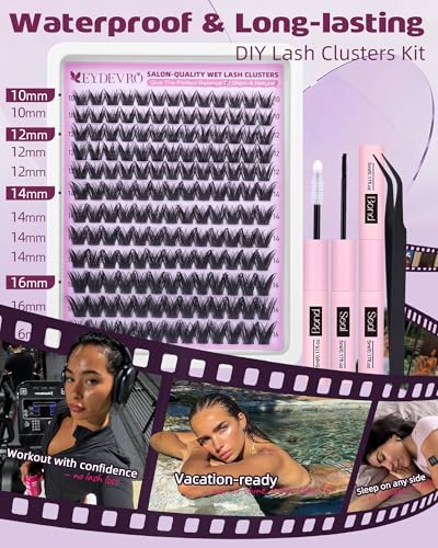 Wet Look Manga Lash Clusters Kit - Fish Tail Style, G-Fish Tail Variation