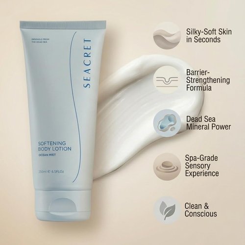 SEACRET Body Lotion - Daily Moisturizing Formula with Ceramide, Squalane & Shea Butter | 6.8 fl oz