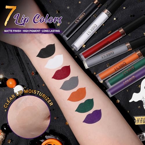 QiBest Halloween Lipstick Set 8Pcs Matte & Gloss Lip Colors - Variation 04