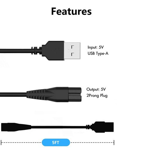 Gaolaoz for Novah Hair Clipper Charger Novah Charger Cable Charging Cord Compatible with Novah Hair Clippers Trimmer Charger Cord