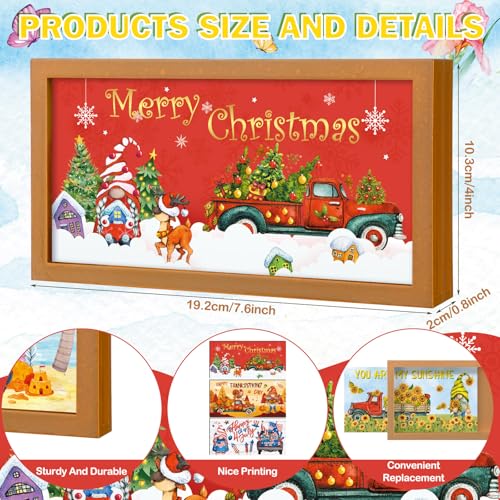Vivid Fall Seasonal Interchangeable Wooden Sign Set - 25 Pcs Home Decor