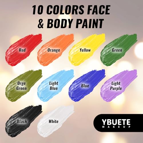 Light Blue Oil-Based Face Body Paint Stick for Halloween Makeup - Smudge Proof & Full Coverage