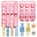 Halloween Silicone Mold Set with Skeleton & Witch Finger Shapes - Pink QY226