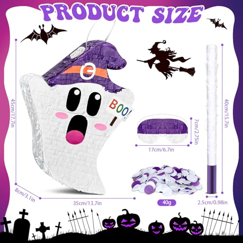 Halloween Ghost Piñata 17.7 x 13.7 x 3 Inch Spooky Party Decoration - Variation of THIS listing