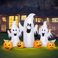 7FT Halloween Inflatable Ghosts & Pumpkins Set with LED Lights for Yard & Garden Decor