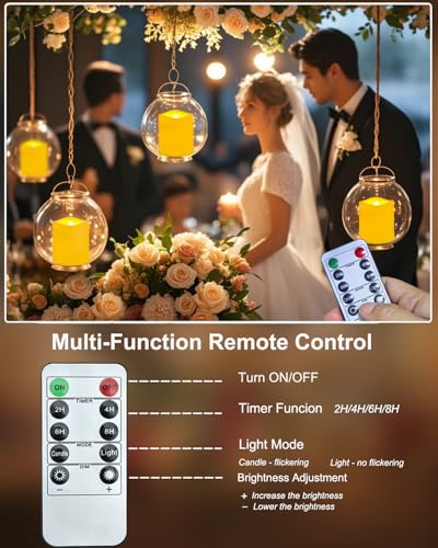 Rechargeable Flameless LED Tea Lights with Remote & Timer - Warm White - 6 Pack