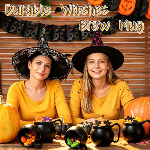 6 Pack 15 oz Cauldron Mugs - Halloween Witch Brew Drinkware