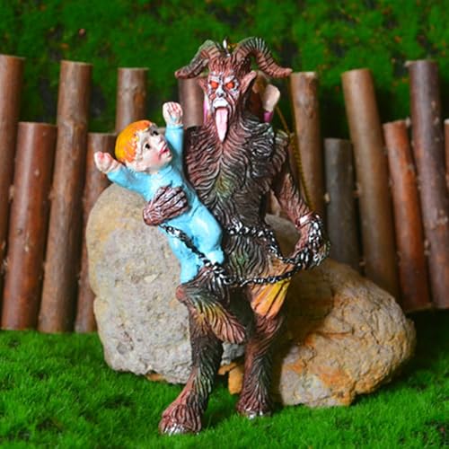 Krampus Christmas Ornament - Gothic Holiday Tree Decoration - Dark Xmas Decor - Variation A