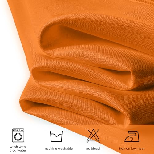 Orange Rectangle Tablecloth for 8ft Tables - 60 x 126 Inches - Pack of 8