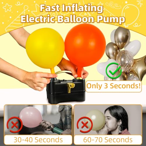 Dark Purple Latex Party Balloons - 100 Pack with Electric Balloon Pump