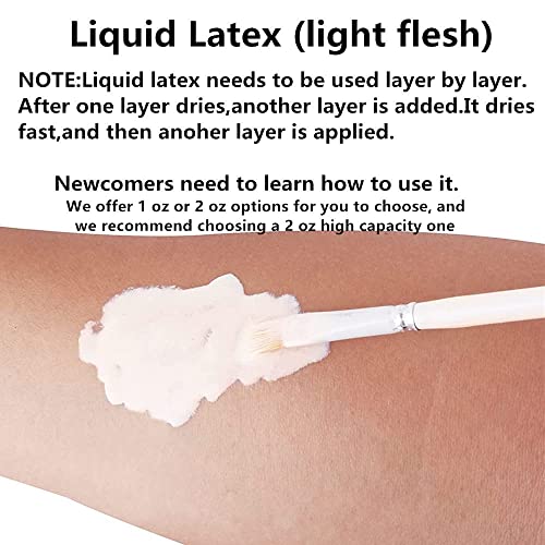 Liquid Latex SFX Makeup 1 oz Light Flesh for Halloween Zombie & Special Effects