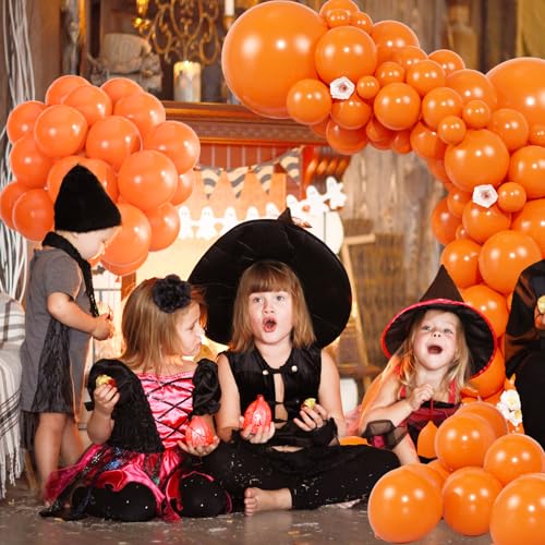 Orange Balloons Garland Kit 104pcs Multi-Size Latex Party Decorations - Variation: Orange