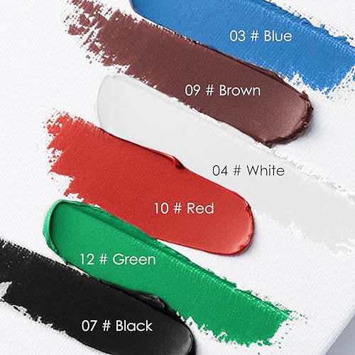 2pcs Red Face & Body Paint Stick - Matte Lipstick Eyeblack Makeup - Red