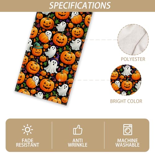 Halloween Table Runner Ghost Pumpkin Decorations for Home Decor, 13x72 Inches