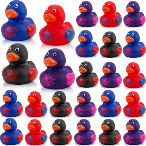 48 Pcs Spiderweb Rubber Duck Set - Halloween Party Favors & Decorations - Variation of THIS listing