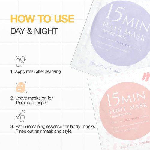 Naisture x Frida Kahlo 15 Min Pamper Me Kit Korean Spa Skincare Gift Set for Women-Head to Toe with Hair, Face, Eye, Hand, Foot Masks, & Bonus Item (8 pcs)