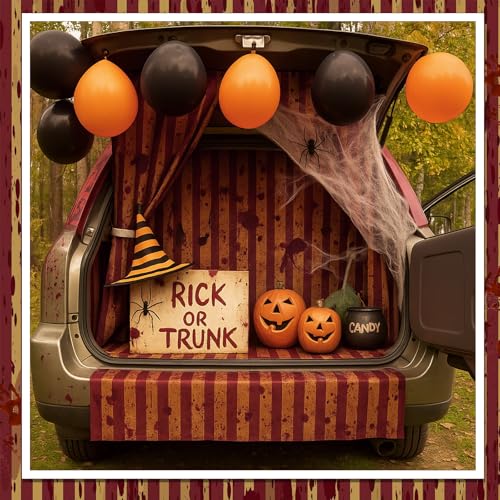 Halloween Creepy Carnival Backdrop Roll - 98 ft Blood Handprints & Footprints Decoration - Variation of THIS listing 1
