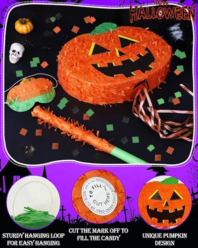 Halloween Pumpkin Pinata Jack-O'-Lantern 16x12 Inch Party Game - Variation of THIS listing
