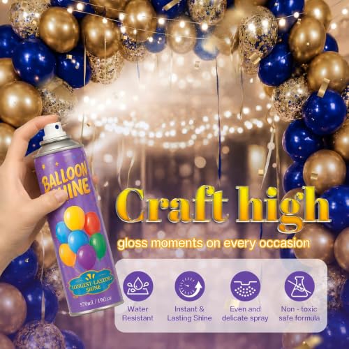 Balloon Shine Spray - 19 oz Waterproof Latex & Foil Balloon Luster