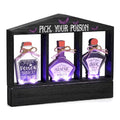 Large Halloween Decor with Purple LED Lights - Pick Your Poison Rustic Sign