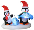 Lighted Christmas Inflatable Penguins Fishing Scene - 6 FT Outdoor Holiday Decor
