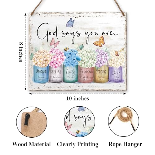 God Says You Are Christian Wall Art for Christmas Decorations Indoor - Variation of THIS Listing