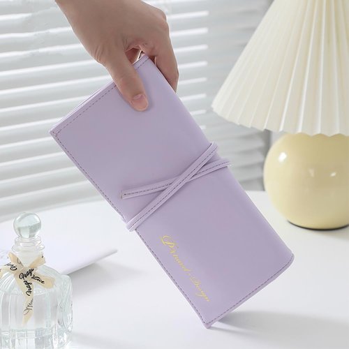 VanFn Travel Makeup Brush Holder, Portable Makeup Brush Organizer Bag, Roll Up Bag Ideal for Eyebrow Eyeshadow Brushes P.Travel Series