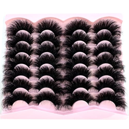 14/16 Pairs Fluffy Mixed Length 3D Mink False Eyelashes Long Thick Natural Look TN06