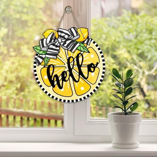 Lemon Front Door Sign - Spring Summer Seasonal Welcome Farmhouse Decor