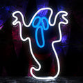 Halloween Ghost Neon Light - Flickering Boo Neon Sign for Wall & Party Decor - H-Ghost Variation