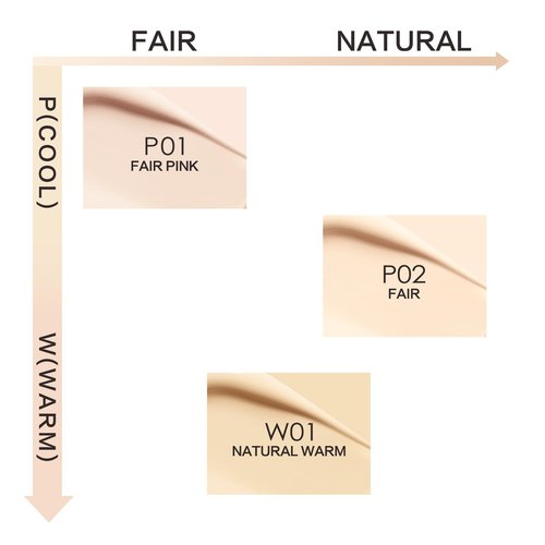 CARSLAN Moisture Air Cushion Cream Face Foundation Makeup, Lightweight, Full Dewy Coverage, Builable Glow, Finish Foundation with Hyaluronic acid, P01 Fair Pink For Dry Skin (Refill Included)