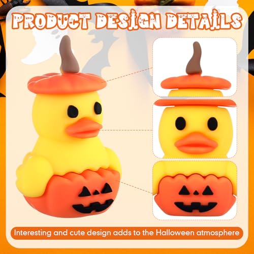 50 Pcs Halloween Pumpkin Rubber Ducks - Festive Decoration & Gift Set