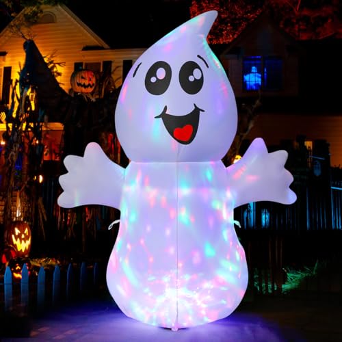 5 FT Halloween Inflatable Ghost Yard Decoration with LED Lights Outdoor & Indoor