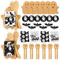 Halloween Ghost Kitchen Gift Set - 37 Pcs Bamboo Cutting Boards Towels Spoons - Ghost Theme