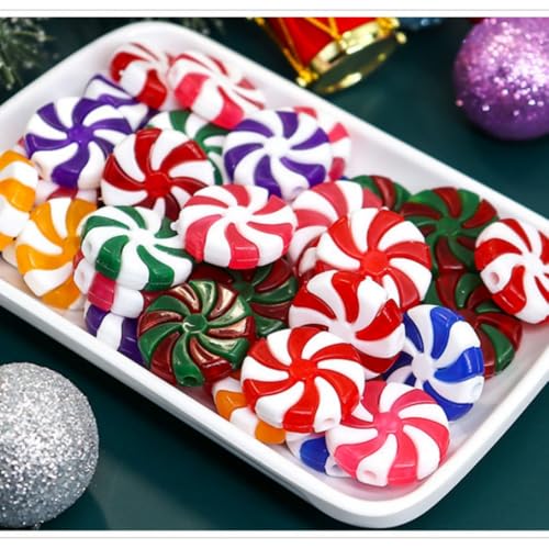 Christmas Candy Cane Ornaments - 100 Pack Peppermint Holiday Decorations - DIY Tree & Craft Accents