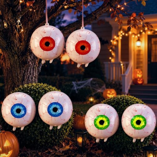 Halloween Inflatable Eyeballs Yard Decorations - 6 Pack, 22 Inches