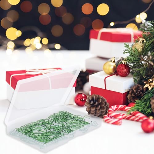 Christmas Ornament Metal Hooks Hangers - Green Bendable Wire, 120PCS - Easter & Holiday Decor