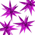 4pcs 26-Inch Magenta Explosion Star Foil Balloons Birthday Party Decor