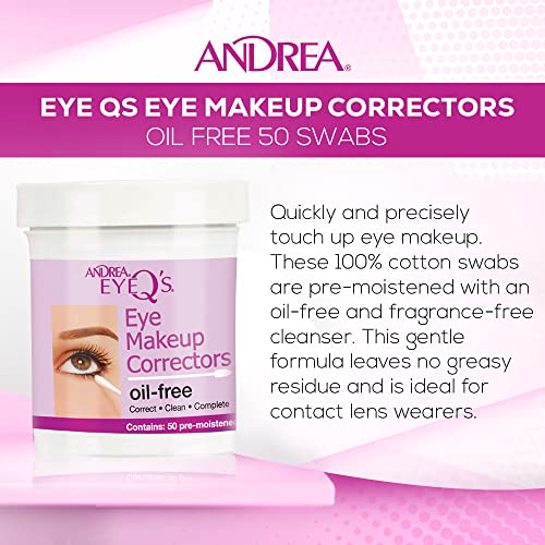 Andrea EyeQ Oil-Free Eye Makeup Correctors Pre-Moistened Swabs - 50 Count - Variation 1