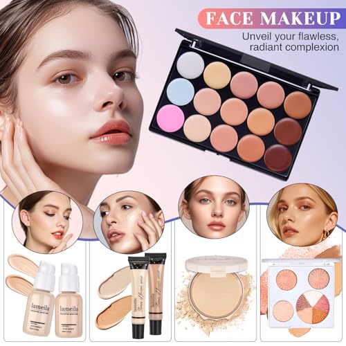 All-in-One Makeup Kit Set for Women - Complete Beauty & Makeup Gift Set