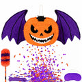 Halloween Pumpkin Bat Piñata Set with Stick, Blindfold & Confetti – Kids Party Decor & Trick-or-Treat Favors - Variation of THIS listing