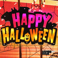 Halloween Window Silhouette Sign with 20 LED Lights - Happy Halloween Variation