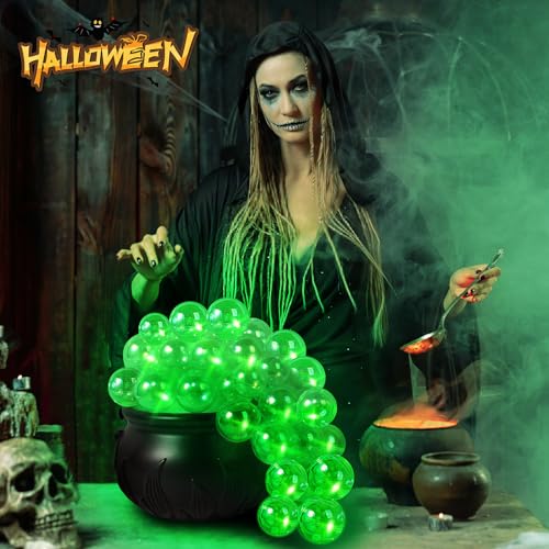 Halloween Cauldron Decor Set with Light, Remotes & Decorations - Indoor Party Prop