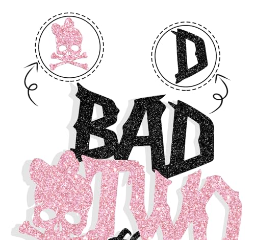 Rock & Roll 2nd Birthday Cake Topper Halloween Skull Baby Shower Decor