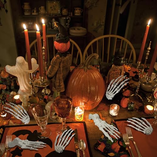 Halloween Skeleton Hands and Foot Set - Realistic Life Size Plastic Decor - Hands & Foot Variation