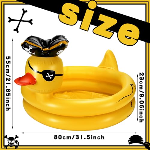 Inflatable Pirate Duck Cooler - Floating Beverage Cooler for Parties & Outdoor Events